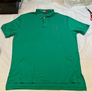 Polo Ralph Lauren Cotton Polo Shirt Green Size Large